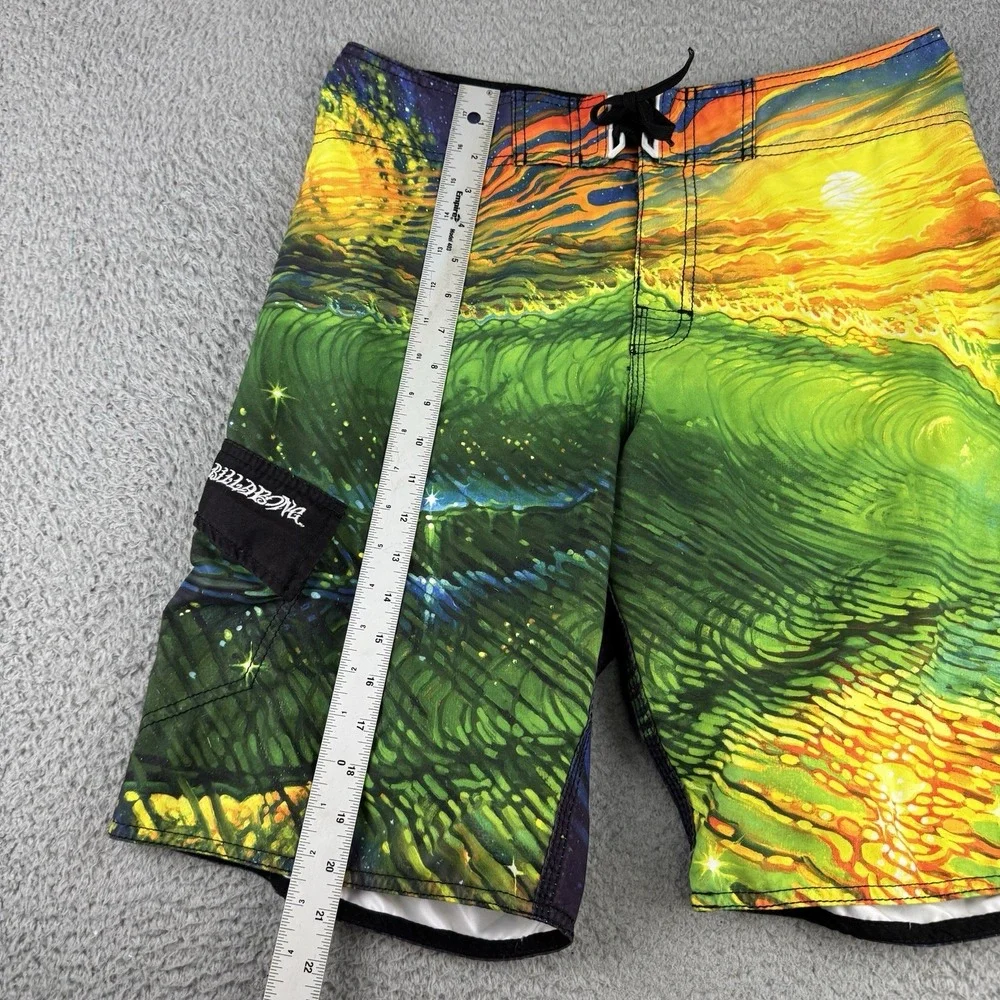 Billabong X Bill Ogden colorful mens board shorts Mens Sz 33 Swim